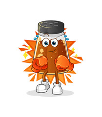 pepper powder boxer character. cartoon mascot vector