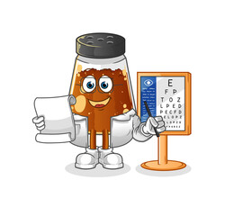 pepper powder oculist cartoon. cartoon mascot vector