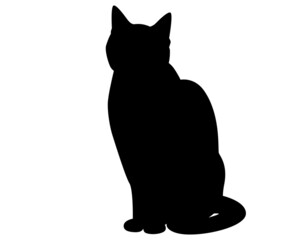 猫のシルエットのイラスト
