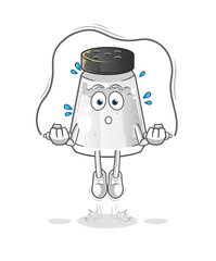 salt shaker jump rope exercise. character vector