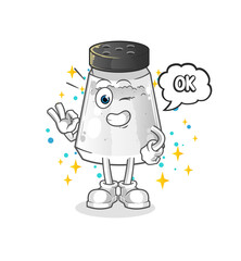 salt shaker agree mascot. cartoon vector