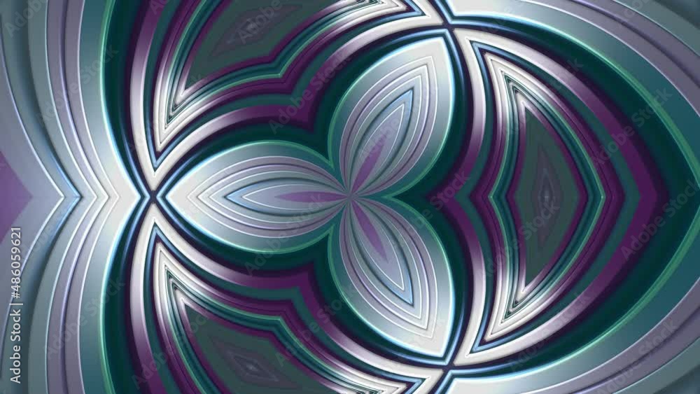 Poster futuristic kaleidoscope weave 3d render of stripes in abstract hypnotic tracery. geometric mandala w