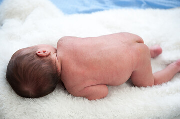 Newborn baby in first week of his life