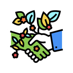 environmentally friendly color icon vector. environmentally friendly sign. isolated symbol illustration