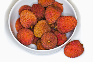 Lychee - exotic tropical ripe fruits