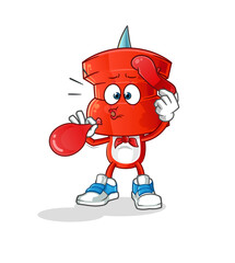 push pin head cartoon pantomime blowing balloon. cartoon vector