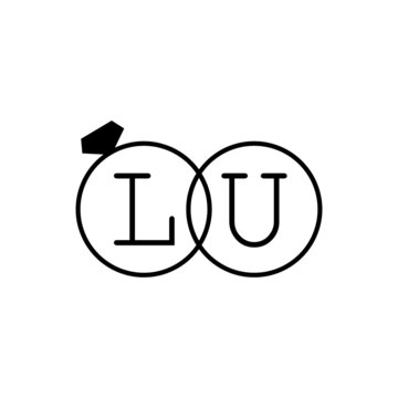 recommend clip art: LU wedding ring with initial logo