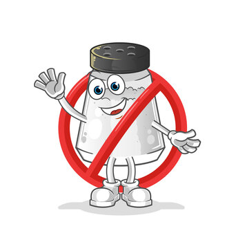 recommend clip art: say no to salt shaker mascot. cartoon vector