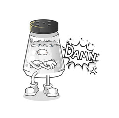 salt shaker very pissed off illustration. character vector