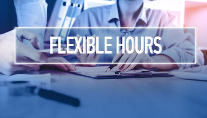 team working with flexible hours