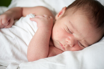 Newborn baby in first week of his life