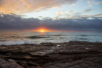 Early morning sunrise on the coast of South Africa