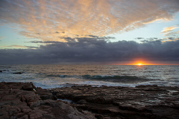 Early morning sunrise on the coast of South Africa