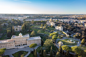 Vatican. photo from the top of the dome of St. Peter's Basilica. Italy.