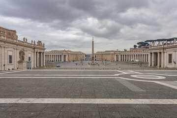 Naklejka premium square near St. Peter's Basilica in Rome.