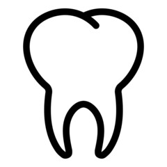 Tooth Flat Icon Isolated On White Background