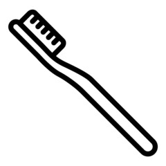 Toothbrush Flat Icon Isolated On White Background