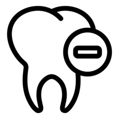 Remove Tooth Flat Icon Isolated On White Background