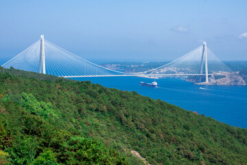 Istanbul Bridge connecting two continents