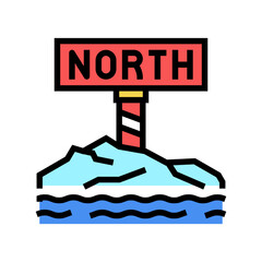 north pole color icon vector. north pole sign. isolated symbol illustration