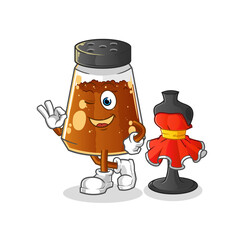 pepper powder fashion designer vector. cartoon character