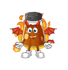 pepper powder demon with wings character. cartoon mascot vector