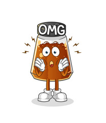 pepper powder Oh my God vector. cartoon character