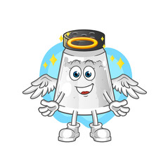 salt shaker angel with wings vector. cartoon character
