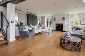 Luxury furnished designer living room