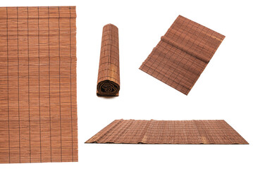 Mat for sushi isolated on white background