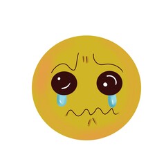 Fototapeta premium Sad smiley face