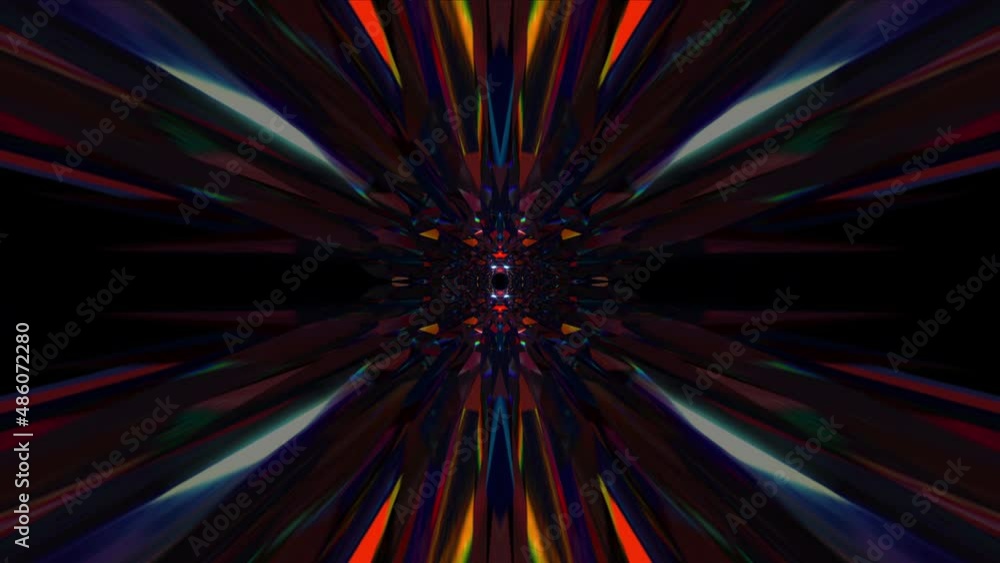 Poster geometric glowing lines 3d render of crystals with optical highlights. futuristic hyper transition i