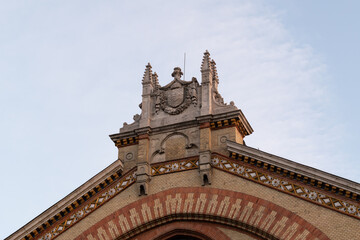 Coat of arms of the Lands of the Holy Hungarian Crown from Central Market Hall in Budapest, Hungary