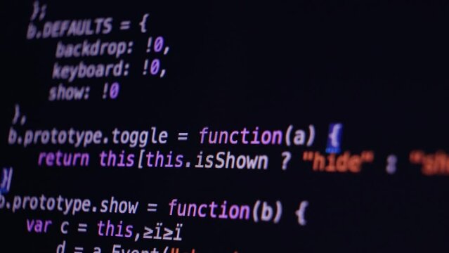 Monitor scroll down programming tag code on PC