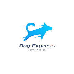 dog express logo design template