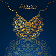 Luxury mandala background with floral ornament pattern design for the cover, card, print, poster, invitation, banner, brochure