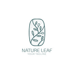 Nature leaf feminine logo template