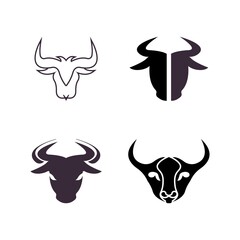 Bull head logo vector icon