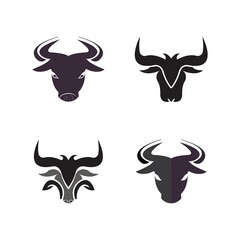Bull head logo vector icon