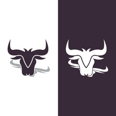 Bull head logo vector icon