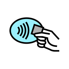 payment contactless color icon vector. payment contactless sign. isolated symbol illustration