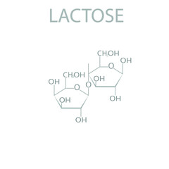 Lactose molecular skeletal chemical formula.	
