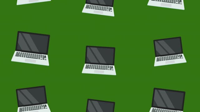 laptop background rotation animation.4K Video motion Animation.