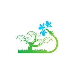 Illustration vector graphic of lawn care, landscape, grass concept logo design template