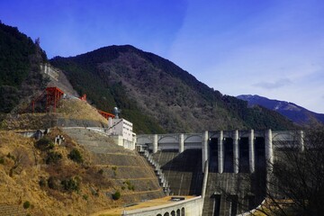 奈良　川上村　大滝ダム　青空