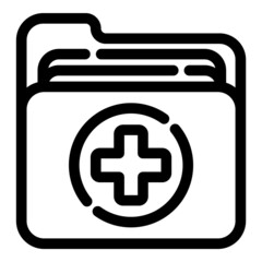 Patient Card Flat Icon Isolated On White Background