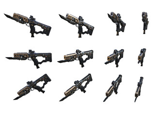 High Tech SMG pose set 2