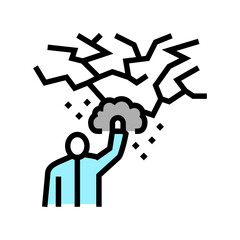 magic focus color icon vector. magic focus sign. isolated symbol illustration