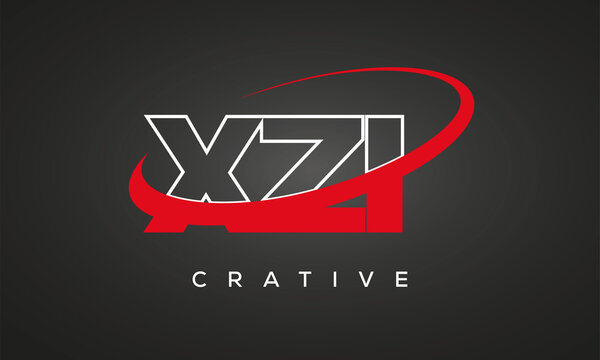 XZI letters creative  technology logo with 360 symbol vector art template design	