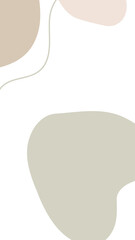 Cute social media post template for quote text with minimal abstract organic shapes composition in trendy contemporary collage style, can be used also as flyer, card cover